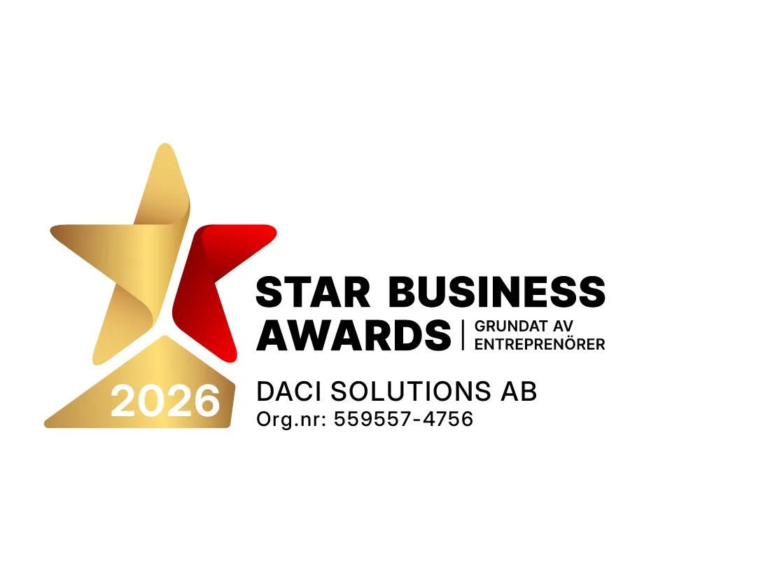 DACI Solutions tilldelas Star Business Awards 2026